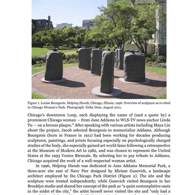 2012 Public Art Chronicles Louise Bourgeois Helping Hands and Chicagos Identity Issues